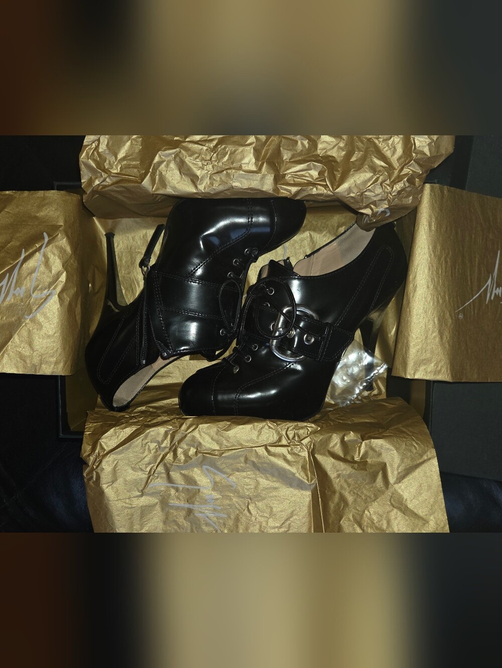 Vintage Giuseppe Zanotti Leather Booties - Black. EU37.5 - Picture 3 of 12